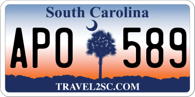 SC license plate APO589