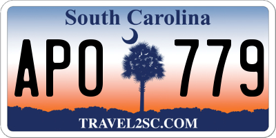 SC license plate APO779