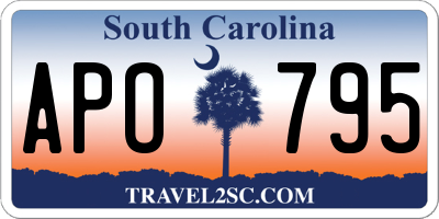 SC license plate APO795