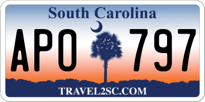 SC license plate APO797