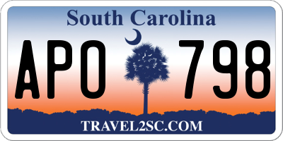SC license plate APO798