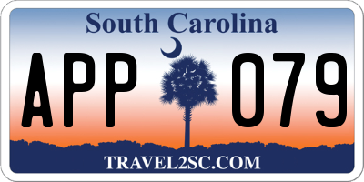 SC license plate APP079