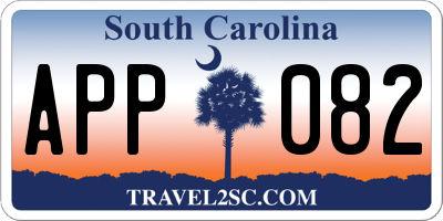 SC license plate APP082