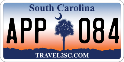 SC license plate APP084