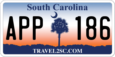 SC license plate APP186