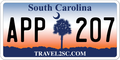 SC license plate APP207