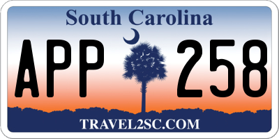 SC license plate APP258