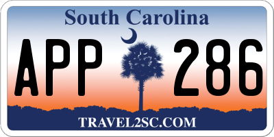 SC license plate APP286