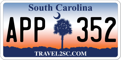 SC license plate APP352