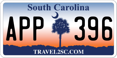 SC license plate APP396