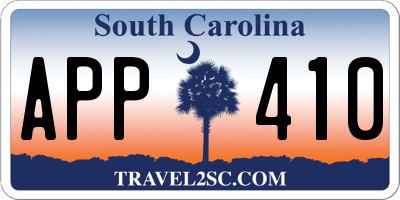 SC license plate APP410