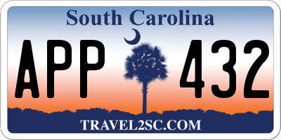 SC license plate APP432