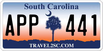 SC license plate APP441