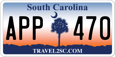 SC license plate APP470