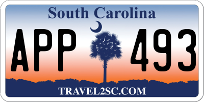 SC license plate APP493