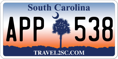 SC license plate APP538