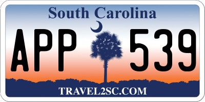 SC license plate APP539