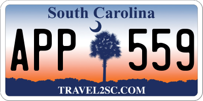 SC license plate APP559