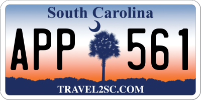 SC license plate APP561