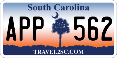SC license plate APP562