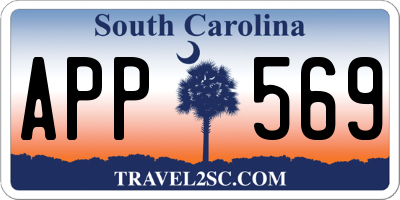 SC license plate APP569