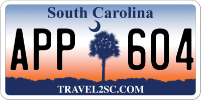 SC license plate APP604