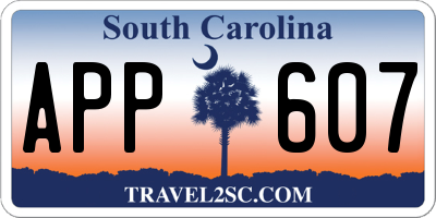 SC license plate APP607