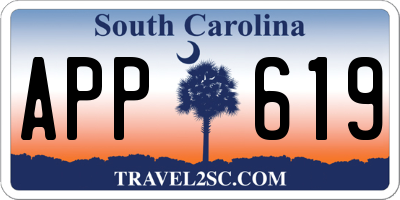 SC license plate APP619