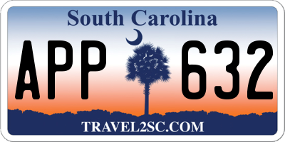 SC license plate APP632