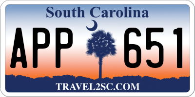 SC license plate APP651