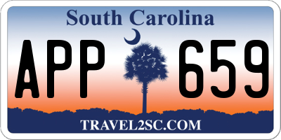 SC license plate APP659