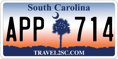 SC license plate APP714