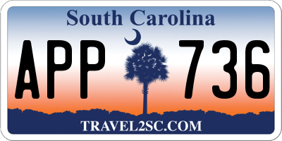 SC license plate APP736