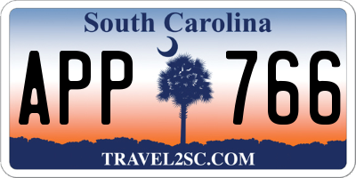 SC license plate APP766