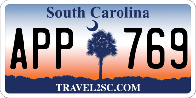 SC license plate APP769