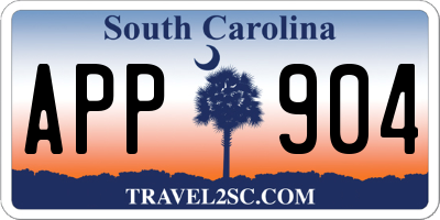 SC license plate APP904