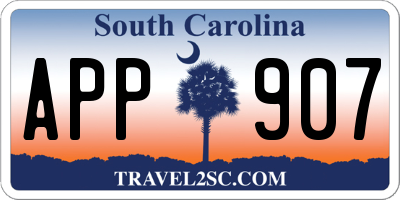 SC license plate APP907