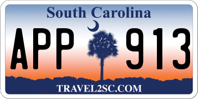 SC license plate APP913