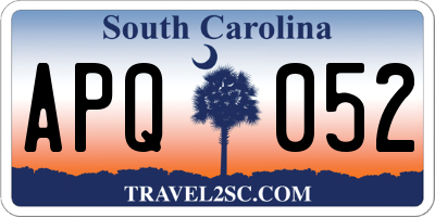 SC license plate APQ052