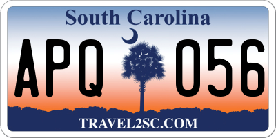 SC license plate APQ056