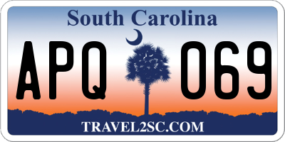 SC license plate APQ069
