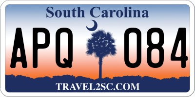 SC license plate APQ084
