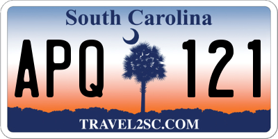 SC license plate APQ121