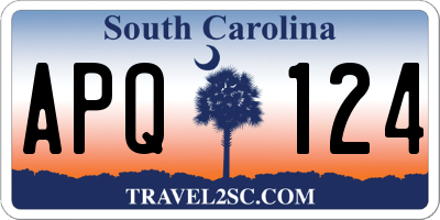 SC license plate APQ124