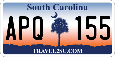 SC license plate APQ155
