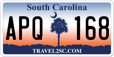 SC license plate APQ168