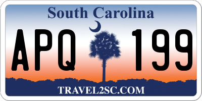 SC license plate APQ199
