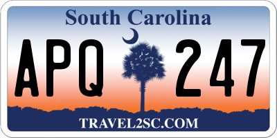 SC license plate APQ247