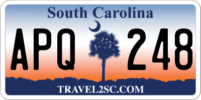 SC license plate APQ248