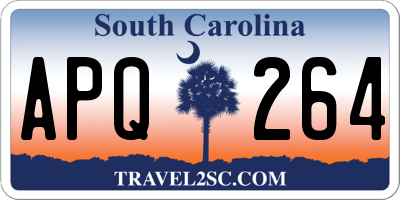 SC license plate APQ264